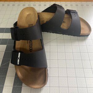 NEW without box, Birkenstock black oiled leather Arizona sandal, size 37 M/N